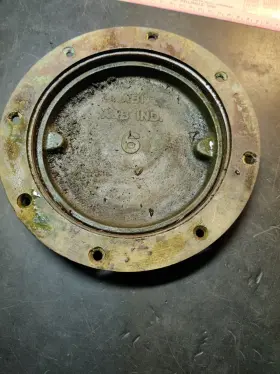 Abi-6 A&b Ind. Vintage Heavy Brass Ship Deck Inspection Plate By Six Inch