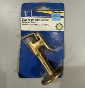 351210 Abi Door Holder W / Cushion # Brass 3-3/4ftft 95mm