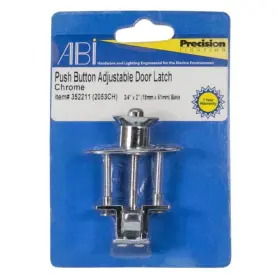 2053ch Abi 352211 Chrome Brass 3/4 Inch X 2 Push Button Adjustable Door Latch