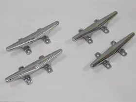 6245 Ac 4 Vintage 6 Inch Chrome Boat Deck/dock Cleats Top Hole Design