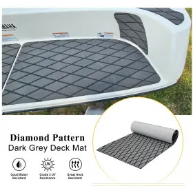 13b-60240-d Alianqiu 191967928213 Diamond Boat Flooring Eva Foam Faux Teak Decking Sheet For Yacht Jon Seats