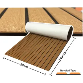 Alianqiu 2nd-lbrown-b-90240 Alq2 95 Inch Eva Foam Boat Flooring Marine Mat Faux Teak Decking Sheet Easy Install