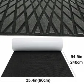 Alianqiu 842668408336 Eva Foam Faux Teak Decking Sheet Sea Deck Yacht Marine Boat Flooring Mat Black