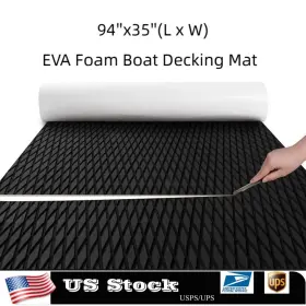 Alianqiu 926162760906 Self-adhesive Boat Decking Mat Eva Foam Teak Marine Yacht Flooring Sup Pad Black