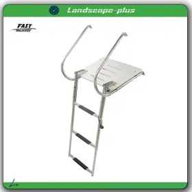 Ac2378222b All-carb 1 New Model Dual-handle Stainless Steel Heavy-duty 3-step Boarding Ladder Usa