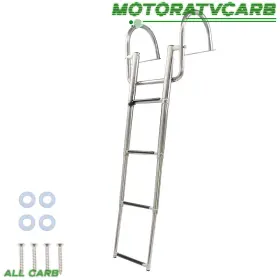 Mot3274022 All-carb 4 Step Stainless Steel Telescoping Boat Ladder With Pedal Hand Railing