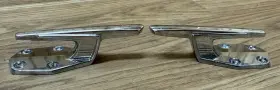 65137 Allan Jervis Vintage Boat Cleats Chromed Bronze Torpedo 3-1/2 Inch Nos X 2