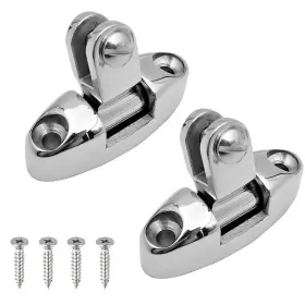 Amadget 190949822846 2 Pcs Boat Top Bimini Deck Hinge Swivel Side Mount 316 Stainless Steel With R