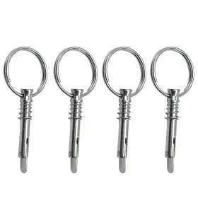4350149554 Amadget 4 Pcs Bimini Top Pins 1/4 Dia Quick Release Drop Cam Spring 316 Ss Marine