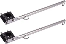 02917s Amarine Made Rail Mount Boat Pulpit Staff 2-pack 7/8 Inch -1-1/4 Stainless Steel Flag Pole