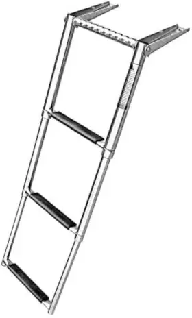 5333595685 Amarine Made 3 Step Boat Boarding Ladder With Built In Drop Handle316 Stainless Steel