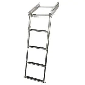 Amarine Made 614019656020 Boat Ladder Stainless Steel 4-step Telescoping Under Platform