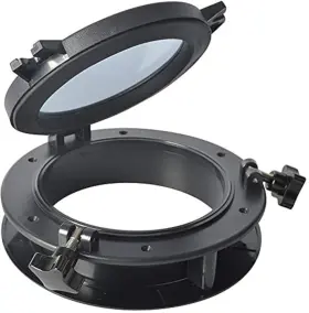 Amarine Made 700425111144 Boat Yacht Round Opening Portlight Porthole 10 Replacement Window Port Hole Abs