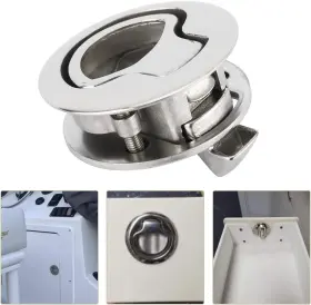 Am35-3188 Amarine Made 2 Inch Flush Pull Slam Latch Boat Deck Hatch Door Cabinet Hardware Stainless Steel