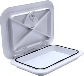 Amhatch-270mm375mm-white Amarine Made 10-5/8 Inch X 14-3/4 Marine Access Hatch Boat Lid Deck And Us