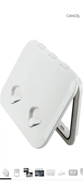 Amhatch-315mm440mm-white Amarine Made Marine Boat Deck Hatch Access And Lid 17-1/4 Inch X12-3/8 White