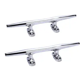 Ca-0015-02 Amarine Made 2pcs 4 Inch Rope Cleat Deck Stainless Steel Soild Open Base Boat Fittings