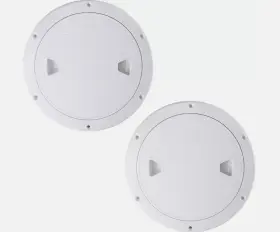Ca-0161-wt02 Amarine Made 2pcs 6 Inch Boat Inspection Hatch Rv Round Deck Plate Access Cover Marine Yacht Whit