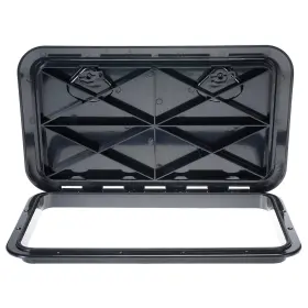 Ca-0169-bk Amarine Made Boat Hatch 24 Inch X 14 Marine Deck Access And Lid With Non Slip Surface Black