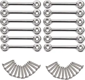 Pa-0030-06 Amarine Made 12pc Stainless Steel Bimini Top Strap Pad Eye Footmans Loop Tie Down Kayak