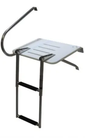 Pe-sob-2 Amarine Made Marine Boat Universal Swim Pool Over Platform Mount Telescopic With 2 Step Ladder