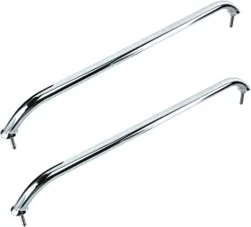 Yi-0162-02 Amarine Made 2x 16 Inch Stainless Steel Boat Handle Handrail Marine Grab With Flange Stud