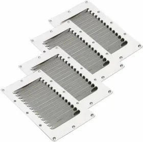 Yi-0195-04 Amarine-made Rectangular Stamped Louvered Vent Boat Air 5 Inch X 9 Stainless Steel 4 Pack
