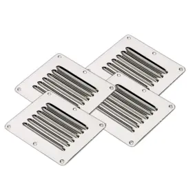 Yi-0196-04 Amarine Made Vent System 4-1/2 Inch X 5 Stainless Steel 304 Stamped Louvered Air Cover