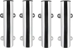 Yi-0209-02 Amarine Made 4 Pack Boat Fishing Rod Holder With Weld Brackets Stainless Steel Side Mounted