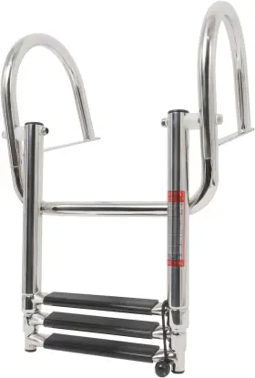 Yi-0558 Amarine Made 3 Steps Telescoping Ladder Stainless Steel In-board Folding Dock For Boat