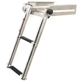 404802 American Custom Products Cobalt Boat Telescoping Ladder 2 Step Stainless Under Mount. Free Ship