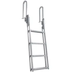 6063 Aprafie 955631692084 Flip Up Dock Ladder 4/5 Steps Pontoon Boat With Anti-corrosion
