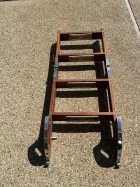 M2445 Aqua-marine Vintage Folding Four Step Boat Ladder