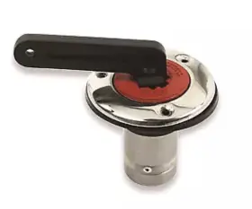 Dp15002 Asic Marine / Sealux 1.5 Inch 1 1/2 38mm Fuel Deck Fill Plate With Key Chain Tethered Cap