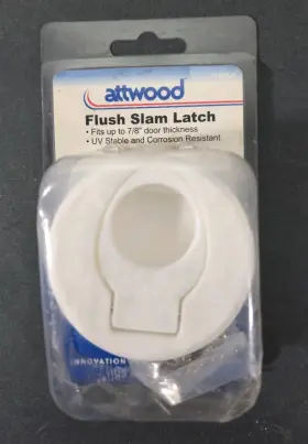 11859-7 Attwood Rare Genuine White Flash Slam Latch Fits 7/8 Inch Door Thickness Oem
