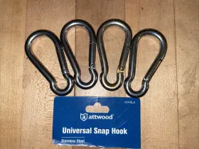 Attwood 12415l3 Universal Snap Hooks Stainless Steel Quantity Of 4