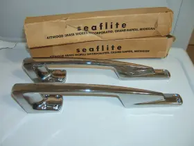 M8004 Attwood Brass Works 2 Vintage Boat Bow Handles Seaflite New In Boxes