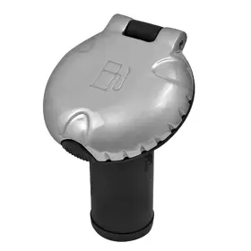 99dfccaz1s Attwood Marine Deck Fill F/carbon Canister System-angled Body Scalloped Chrome Cap