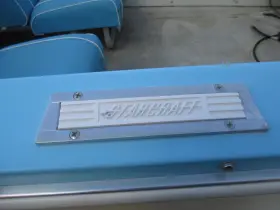 0206-1 Attwood Starcraft Vintage Boat Logo Name Step Plate Chrome Rubber 8 3/4 Inch 1964