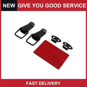 Automall Tech 726215623178 Universal 75x25x9mm Black Car Metal Box Toggle Latch Catch Hasp Clamp Pack Of 2