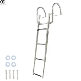 Apo247096 Autoooparts 4step Platform Boat Ladder Telescoping Stainless Steel Pool Swim Step Yacht Dock