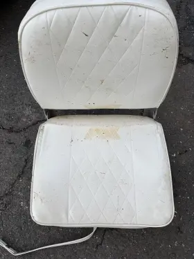 B&m Seating Wise 088472003217 Fishing Boat Marine White Folding Fold Down Seat Chair