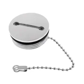 Bangbird 760934016798 Marine Boat Deck Fill Replacement Cap And Chain Slotted Top 316 Stainless Steel