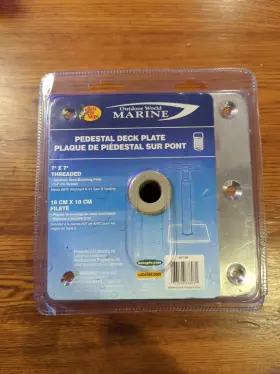 2077t Bass Pro Shop 033548838071 Stainless Steel 7x7 Pedestal Deck Plate - Shops 3/4 Inch Pin System