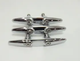 67705 Bayliner Boat 6 Inch Cleats / Tie Downs - Chrome Set Of 3