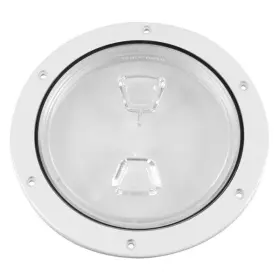 Dp60-w-c Beckson 8-1/8 Inch O.d. X 6 I.d. White/clear/smooth Abs Screw-out Deck Plate