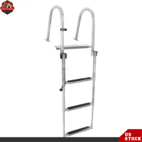 Ber602055 Berliii 1 Dual-handle 3-step Boarding Ladder Stainless Steel Heavy-duty