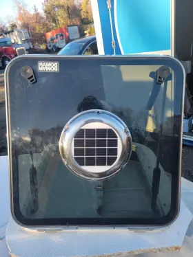 202118870 Bomar Boat Escape Hatch Black - With Solar Fan