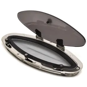 S616mbss-frost Bomar Boat Portlight Window 5 3/4 X 16 Inch Frosted