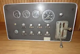 411335 Borg Warner Vintage Boat Dash Gauge Cluster With Mechanical Tach Cable And Drive See Video Nice